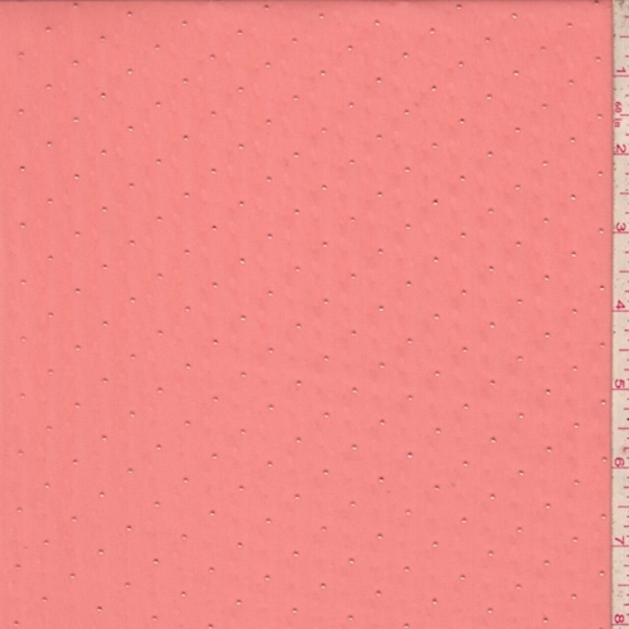 Dark Salmon/Metallic Silver Pin Dot Chiffon Fabric By the Yard